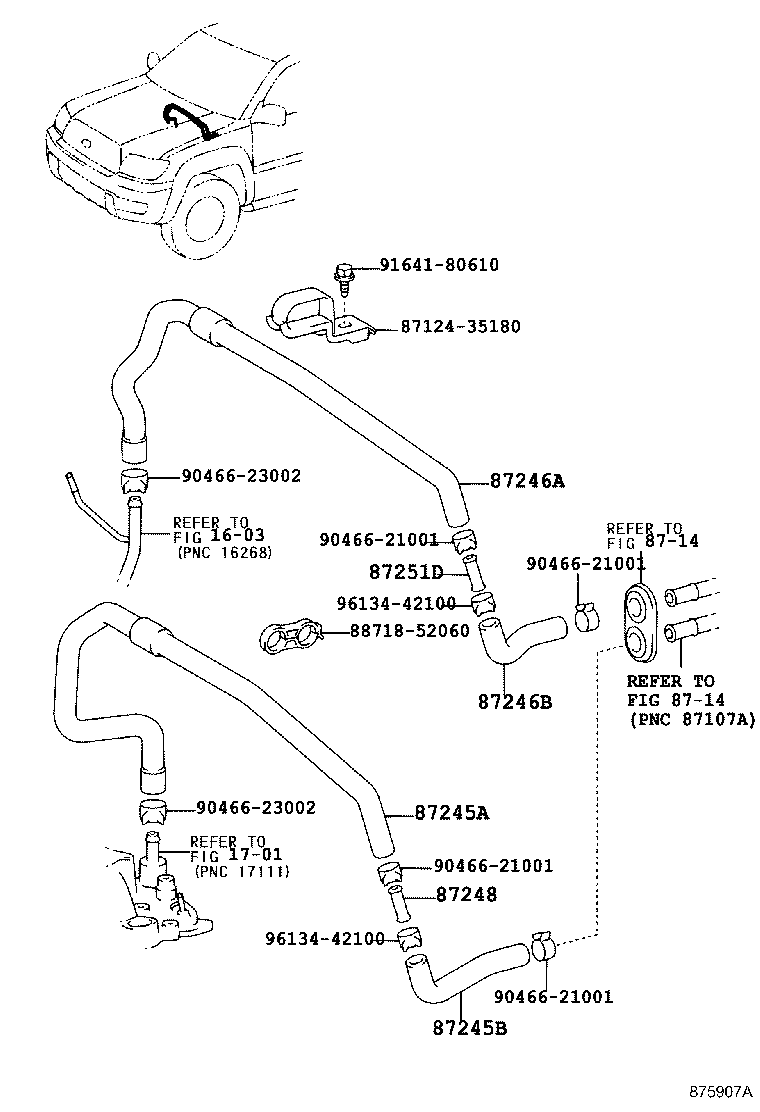 87245-3D550 HOSE, HEATER WATER, INLET A product image