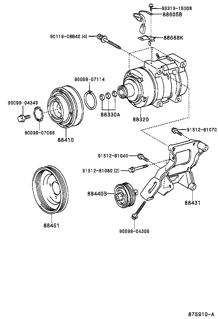 88410-35440 CLUTCH ASSY, MAGNET product image