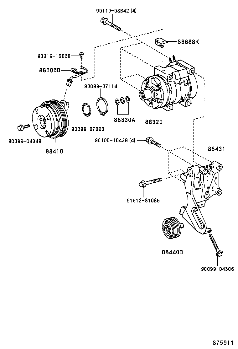 88410-35440 CLUTCH ASSY, MAGNET product image