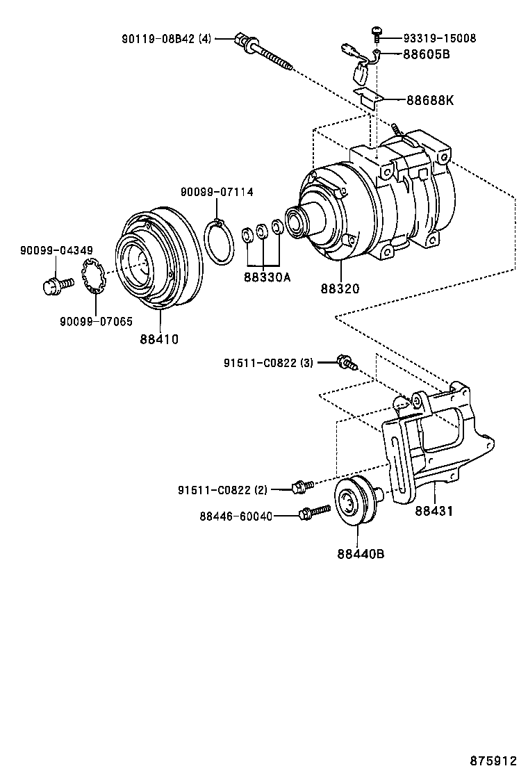 88320-35710 COMPRESSOR ASSY, COOLER product image