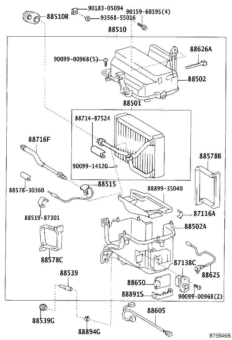 88605-35360 HARNESS SUB-ASSY, COOLER WIRING, NO.1 product image