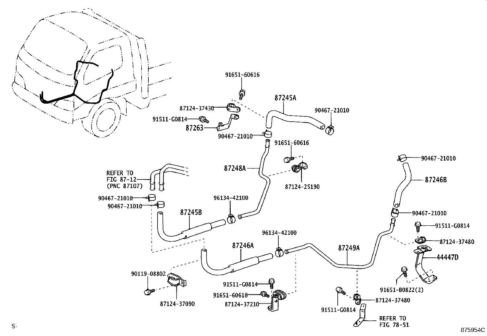 87245-3V500 HOSE, HEATER WATER, OUTLET A product image