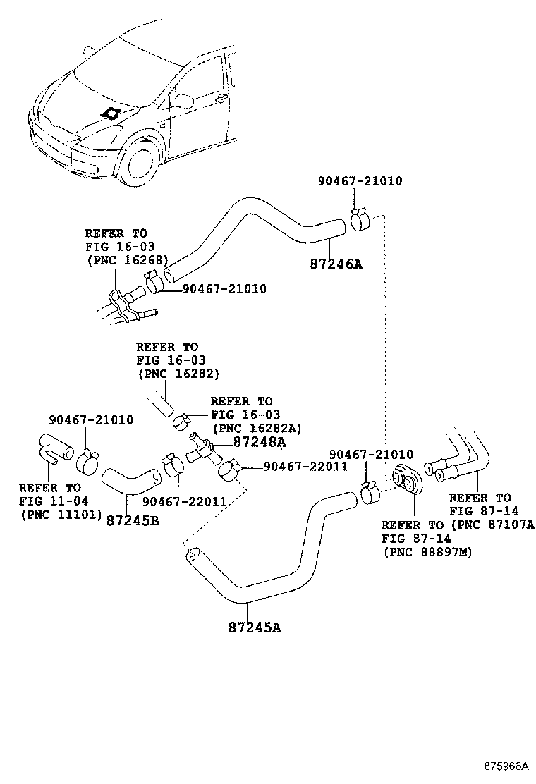87245-2D632 HOSE, HEATER WATER, OUTLET A product image