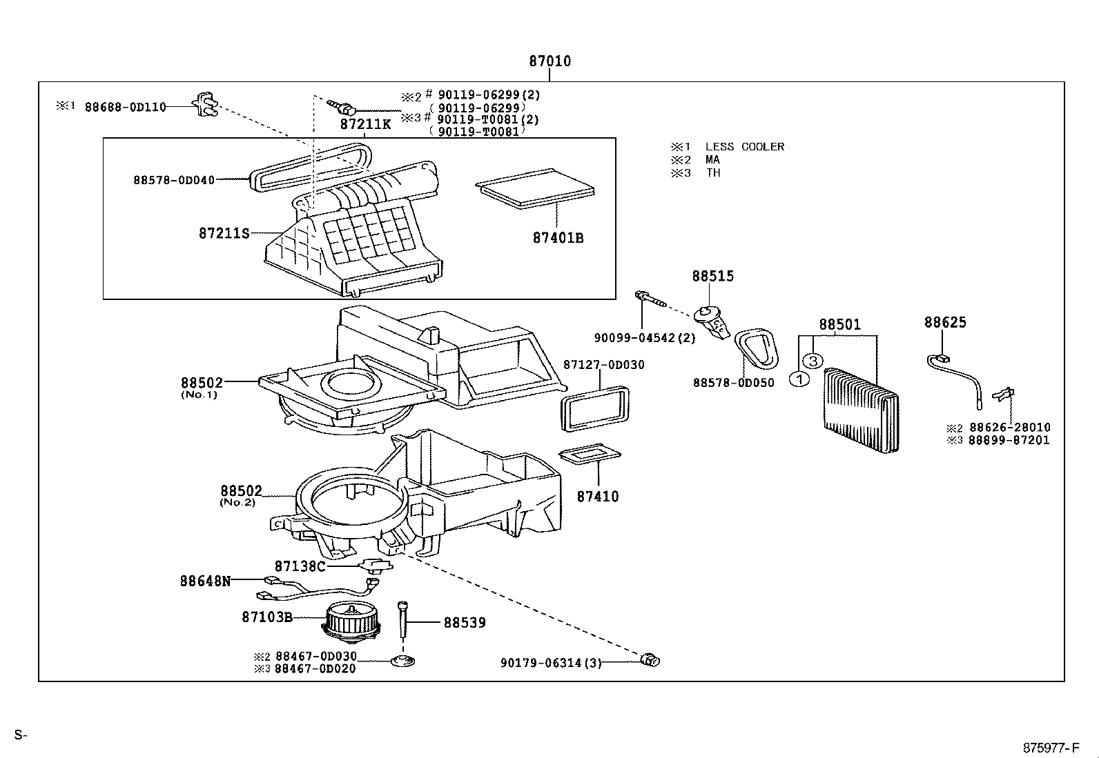 88515-0D030 VALVE, COOLER EXPANSION product image