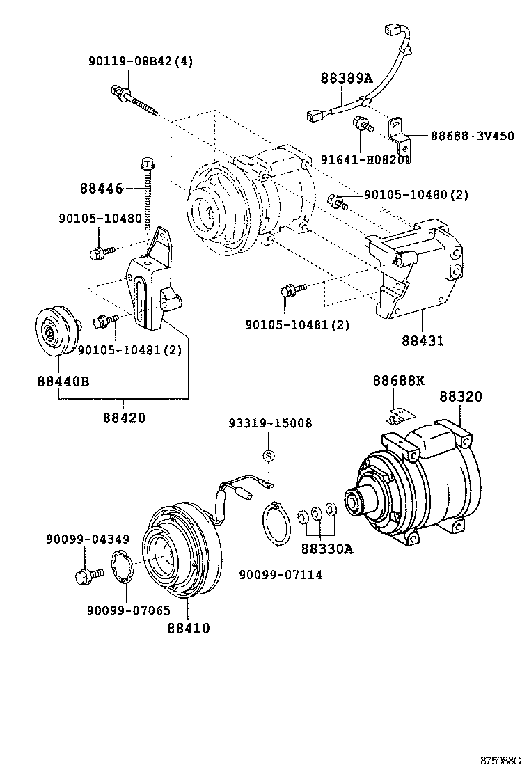 88320-37110 COMPRESSOR ASSY, COOLER product image
