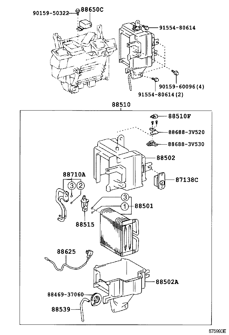 88710-37480 TUBE ASSY, AIR CONDITIONER product image