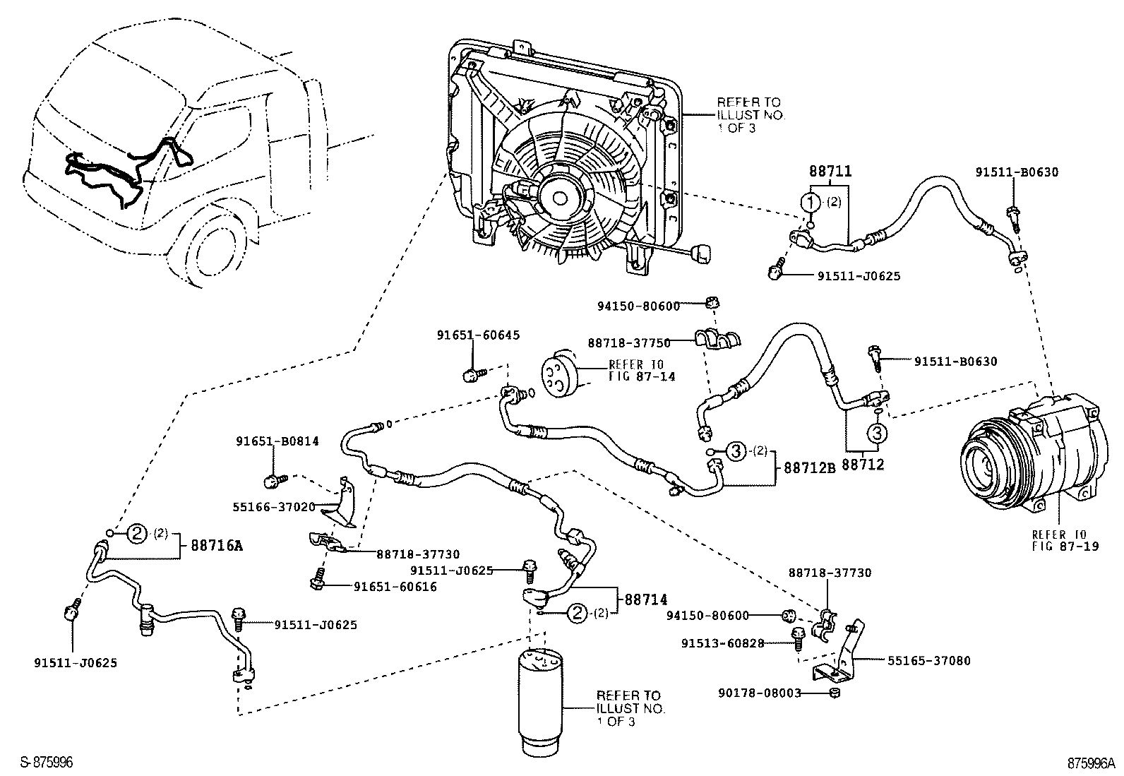 88550-37100 MOTOR ASSY, BLOWER (FOR CONDENSER) product image