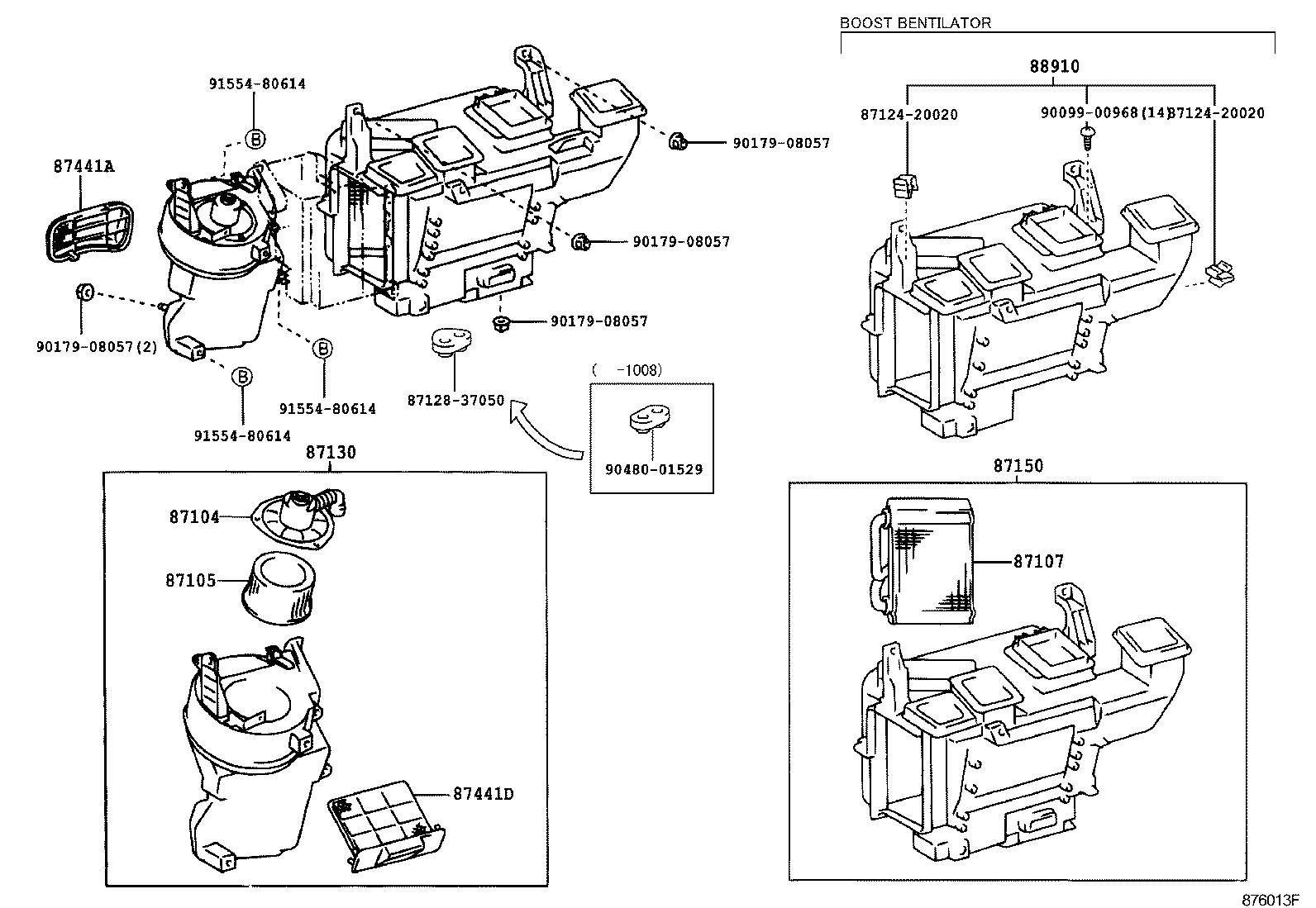 87103-F1011 MOTOR SUB-ASSY, HEATER BLOWER, W/FAN product image