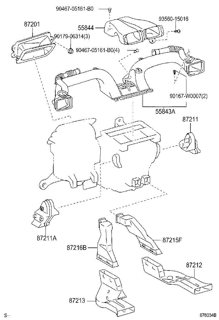 55844-05050 DUCT, HEATER TO REGISTER, NO.2 product image