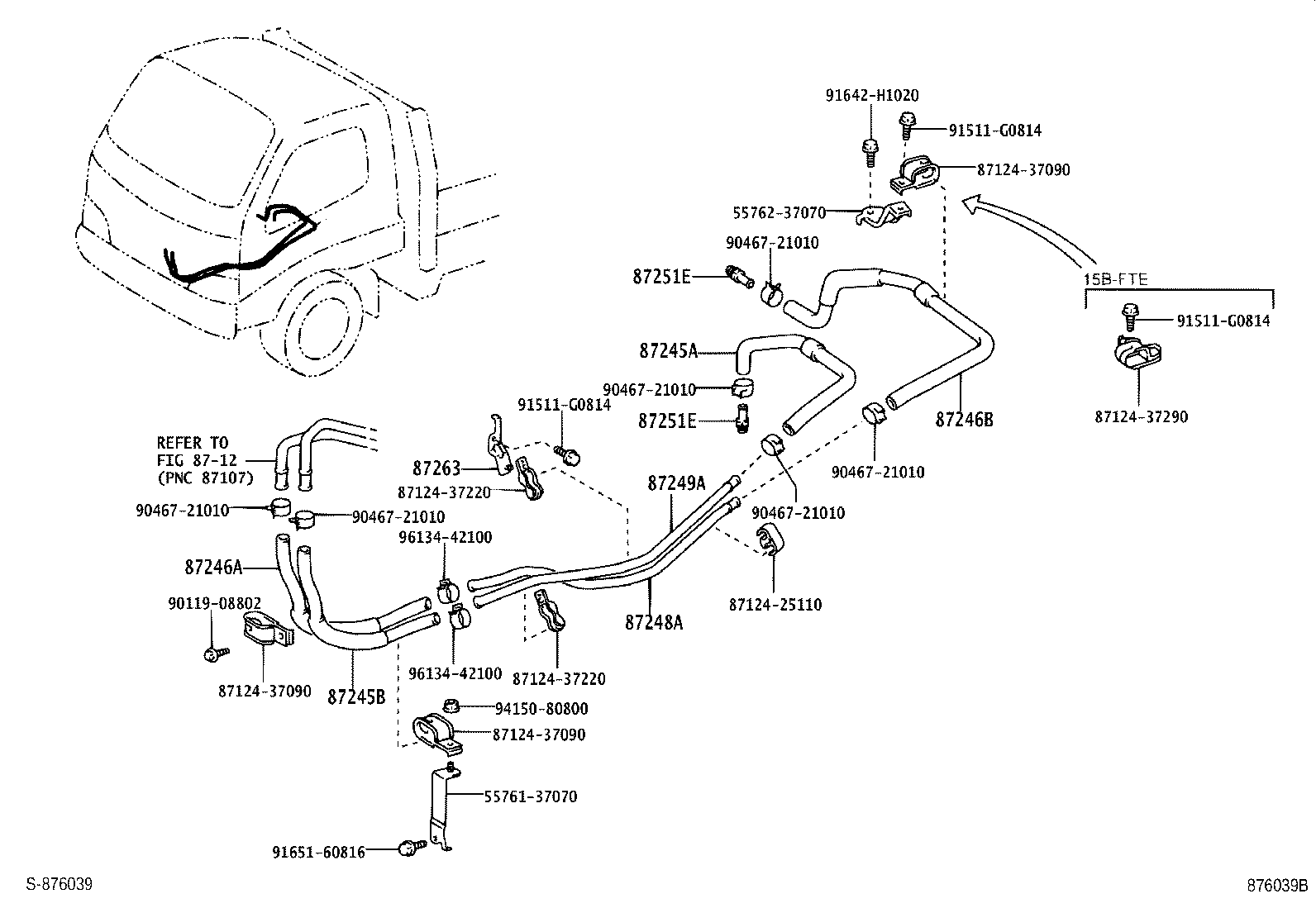 87245-3V500 HOSE, HEATER WATER, OUTLET A product image