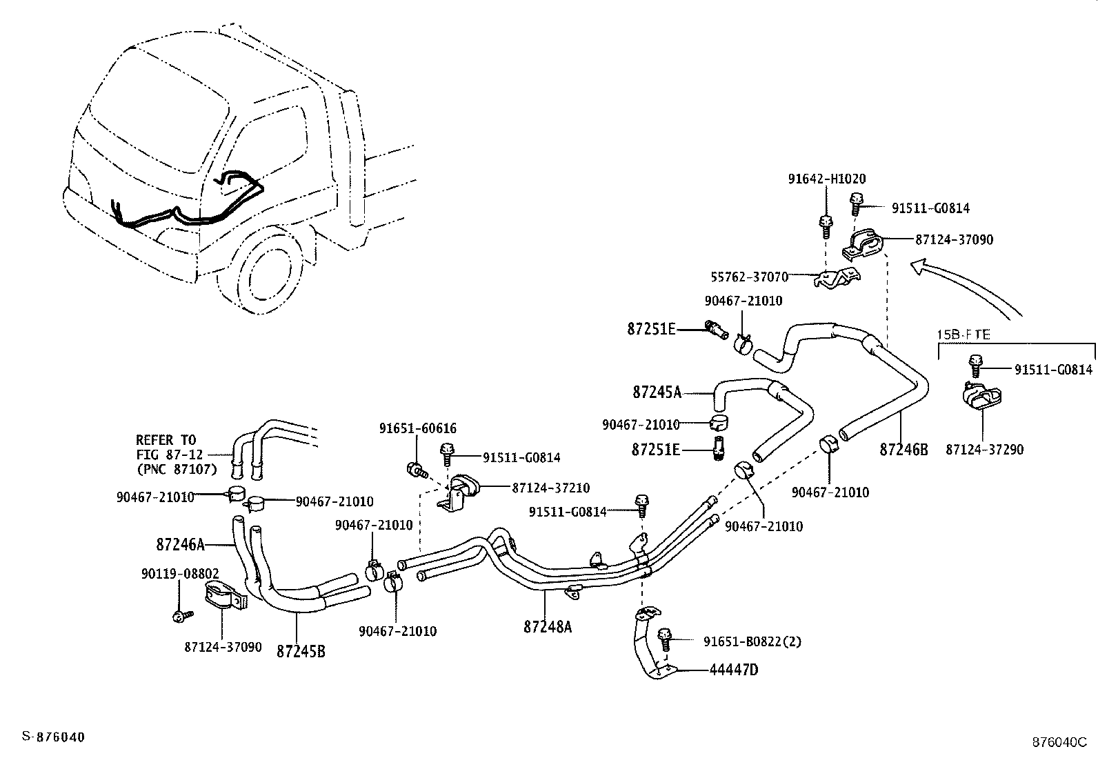 87245-3V500 HOSE, HEATER WATER, OUTLET A product image