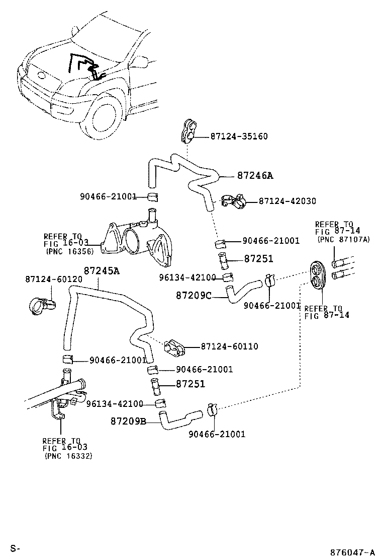 87245-6A840 HOSE, HEATER WATER, OUTLET A product image