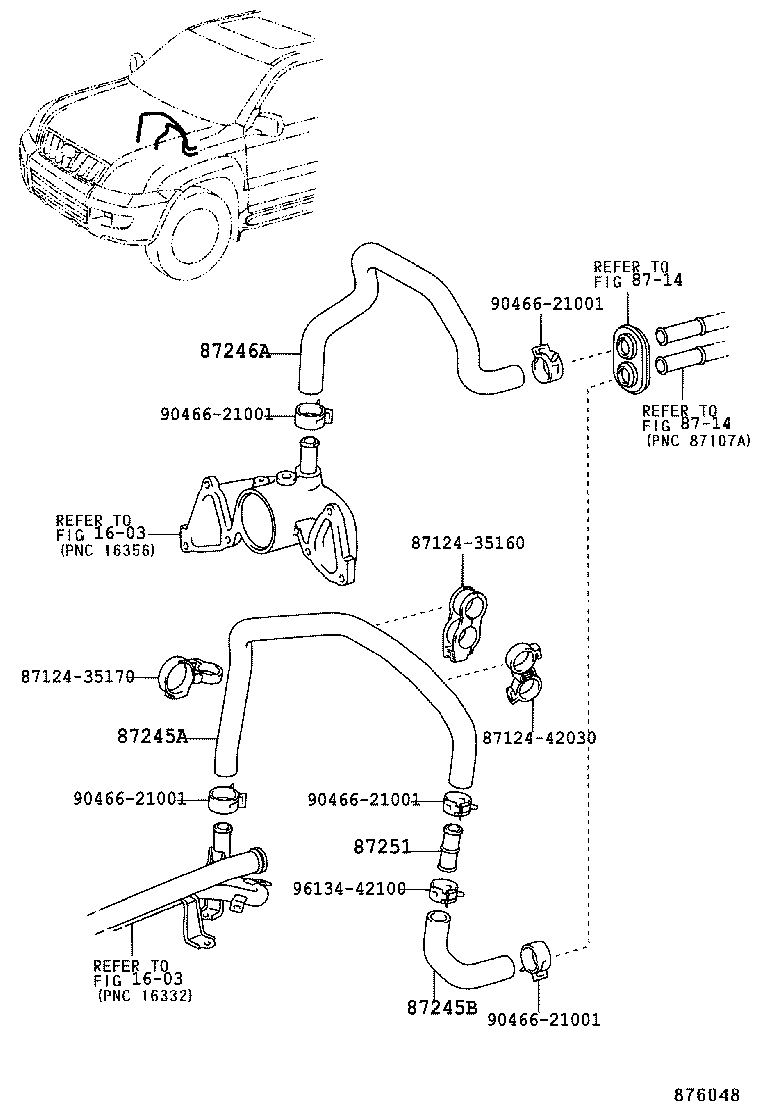 87245-6A840 HOSE, HEATER WATER, OUTLET A product image