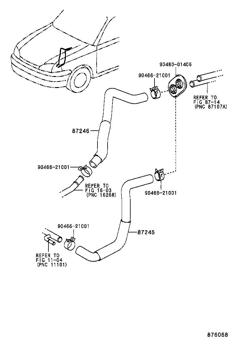 87245-0D010 HOSE, HEATER WATER, INLET product image