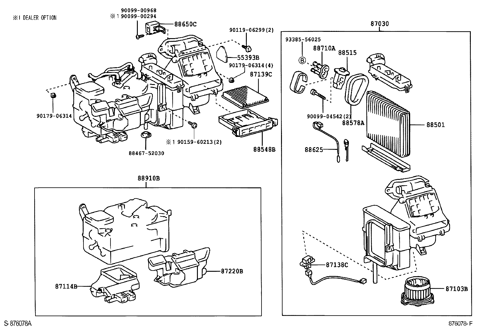 87103-52020 MOTOR SUB-ASSY, BLOWER W/FAN product image