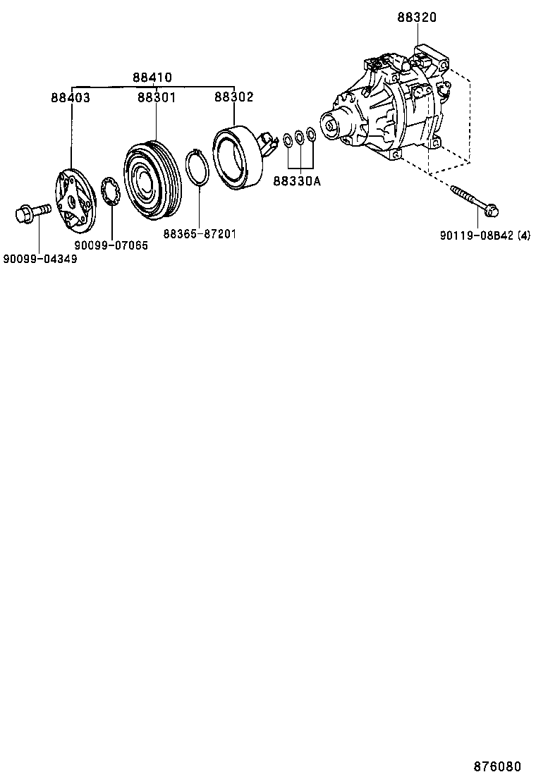 88403-1A020 HUB SUB-ASSY, MAGNET CLUTCH product image