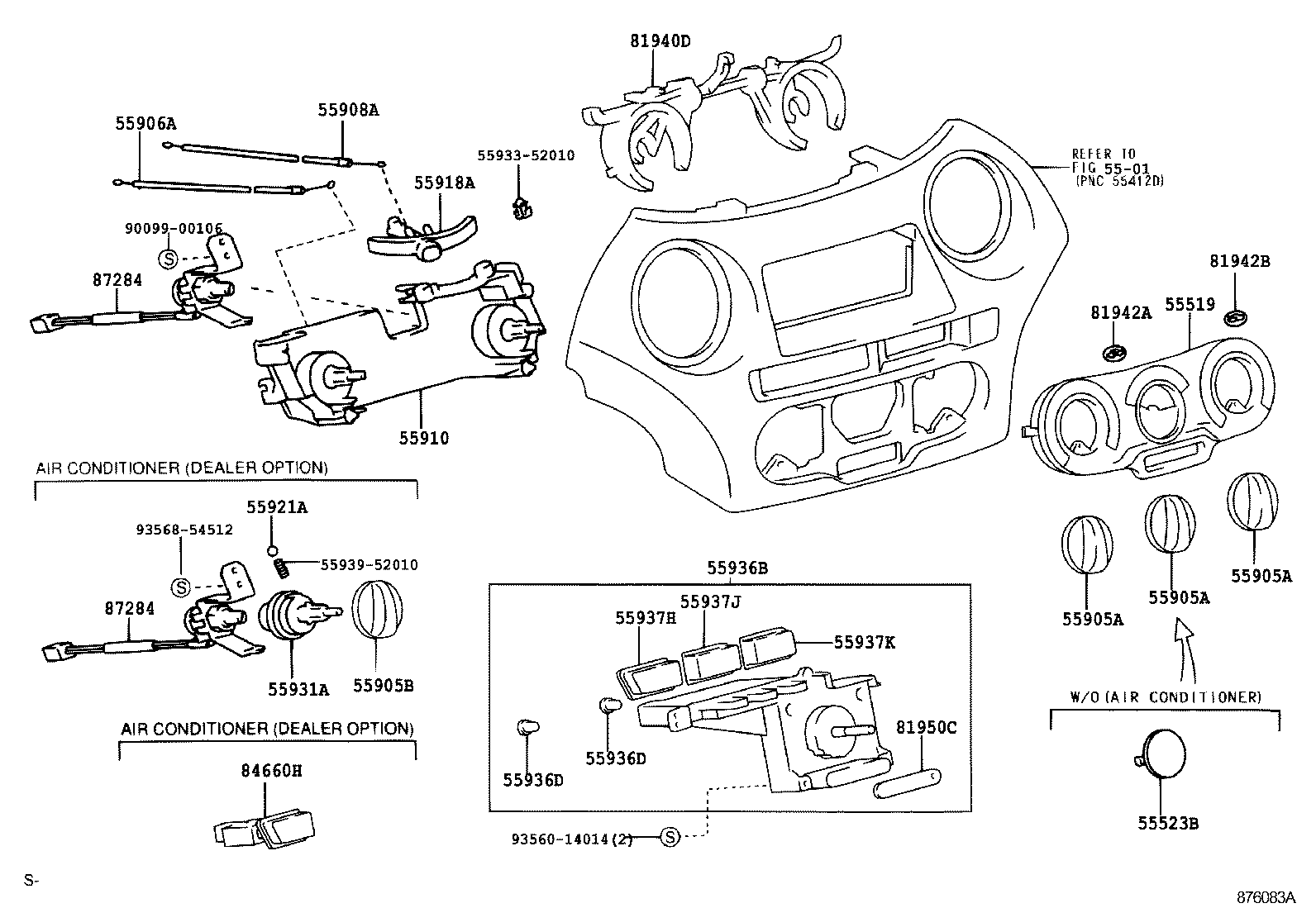 55910-52070 CONTROL ASSY, HEATER OR BOOST VENTILATOR product image