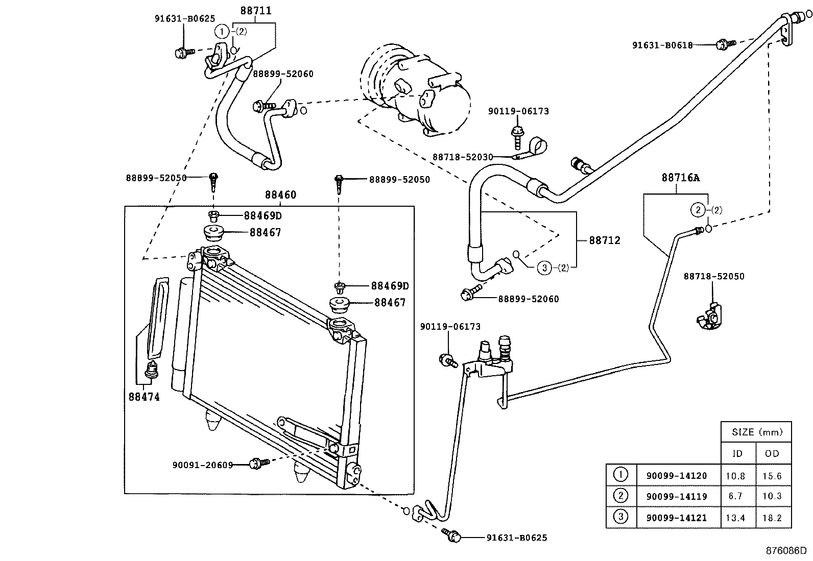 88450-52210 CONDENSER ASSY, COOLER product image