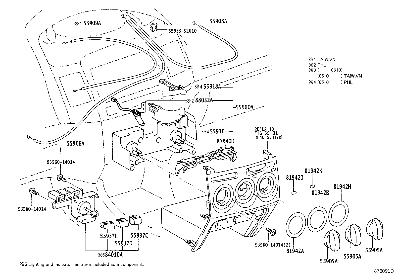 55844-0D030 DUCT, HEATER TO REGISTER, NO.2 product image