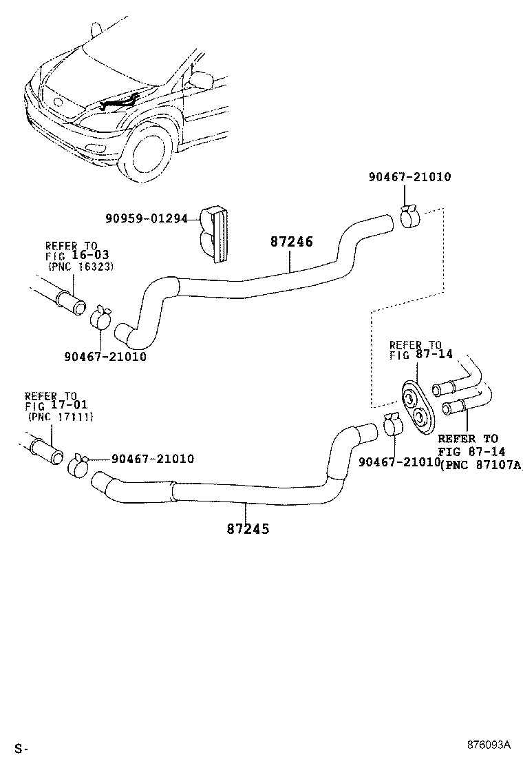 87245-48181 HOSE, HEATER WATER, INLET product image