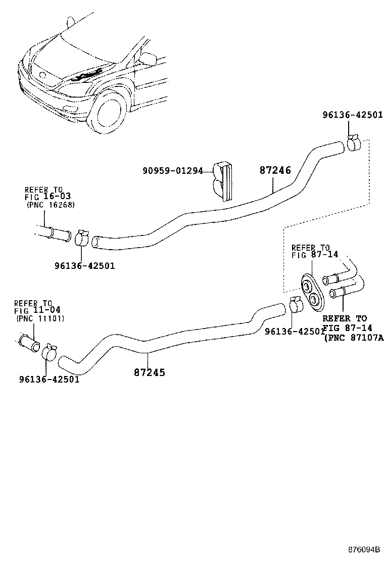 87245-48181 HOSE, HEATER WATER, INLET product image