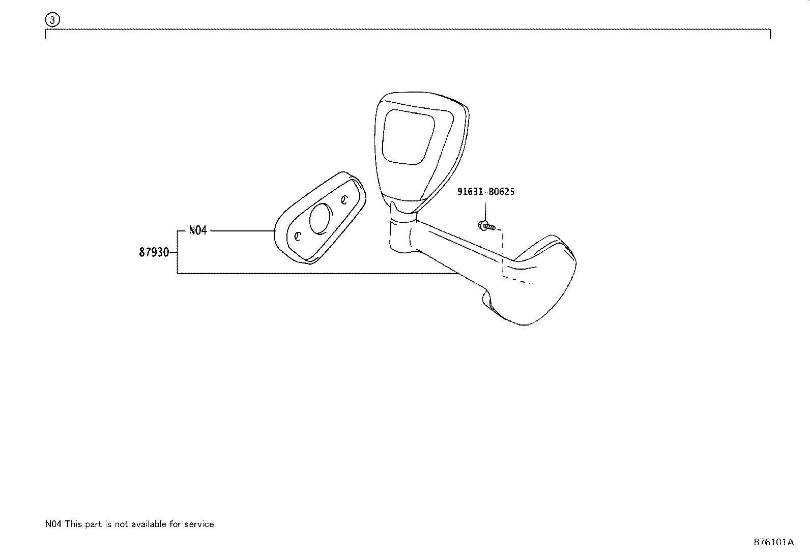 87961-60A00 MIRROR SUB-ASSY, OUTER REAR VIEW, LH product image