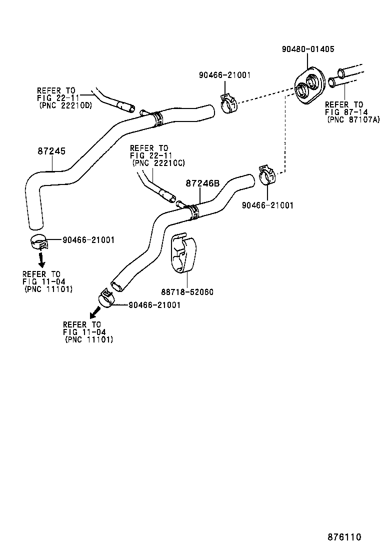 87209-52070 HOSE, HEATER WATER, OUTLET A product image