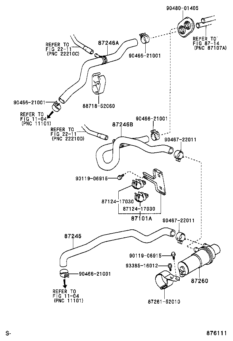 87209-52070 HOSE, HEATER WATER, OUTLET A product image