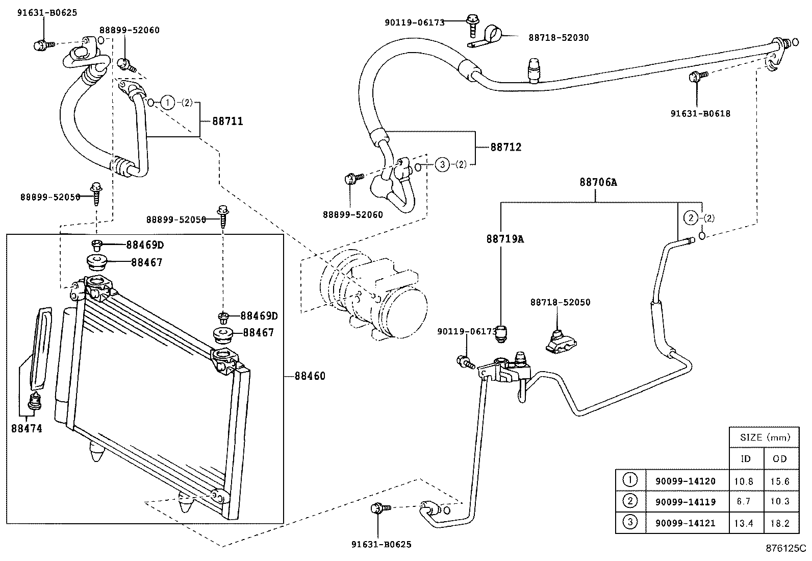 88450-52210 CONDENSER ASSY, COOLER product image
