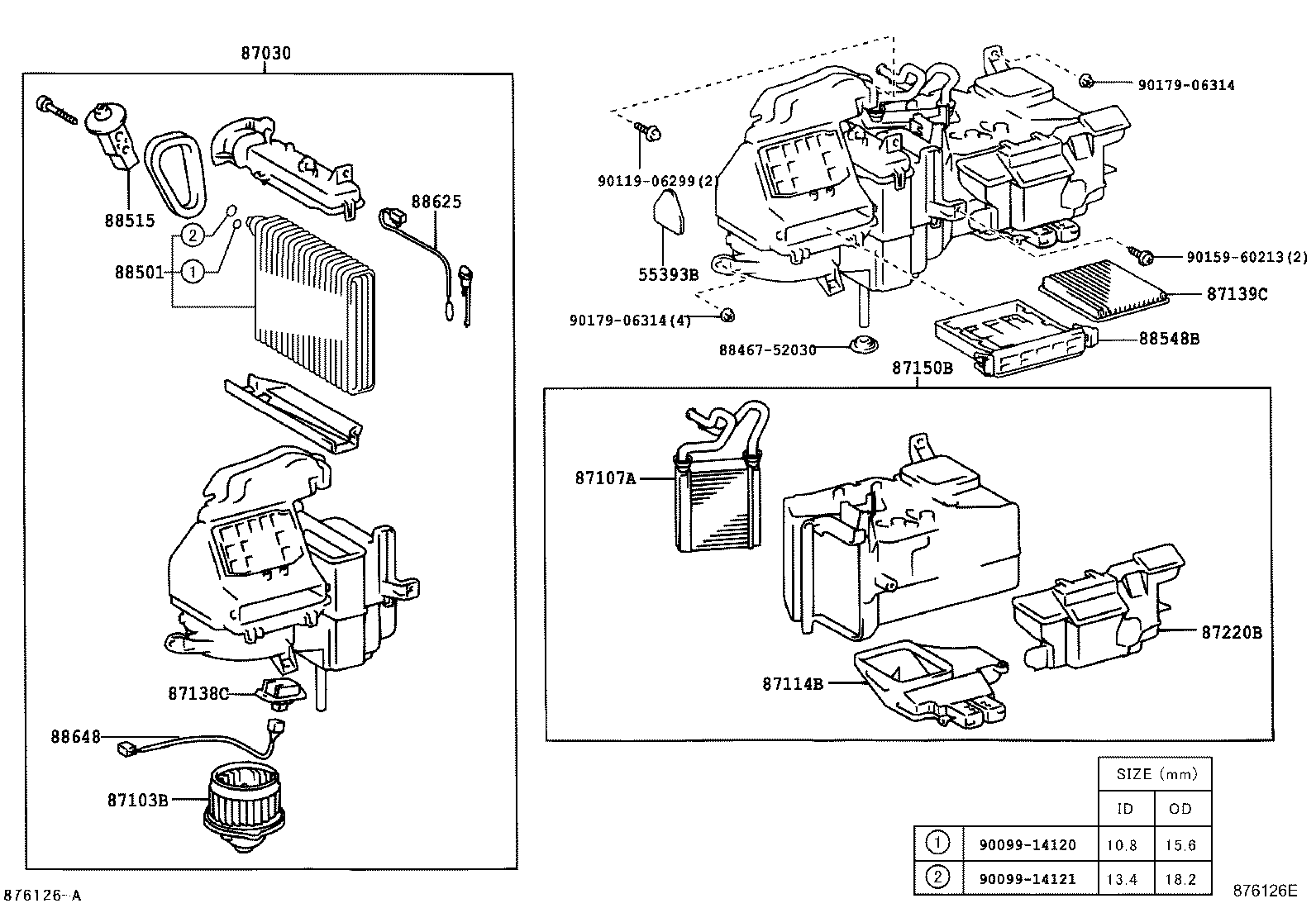 87103-52070 MOTOR SUB-ASSY, BLOWER W/FAN product image