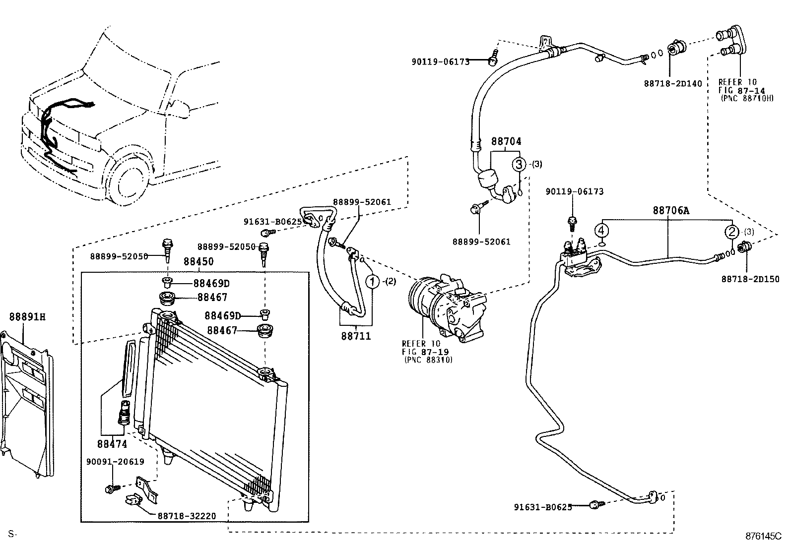 Toyota 88450-52231 CONDENSER ASSY, W/RECEIVER