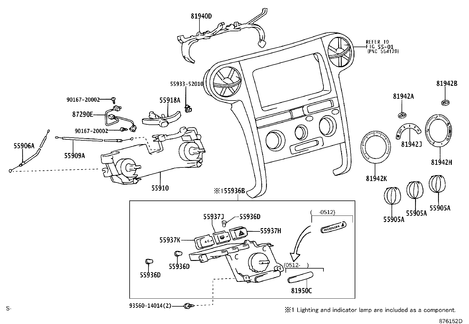 Toyota 55843-52150 DUCT, HEATER TO REGISTER, NO.1