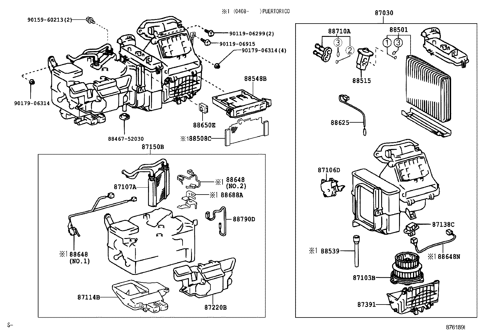 Toyota 87030-52261 BLOWER ASSY, AIR CONDITIONER