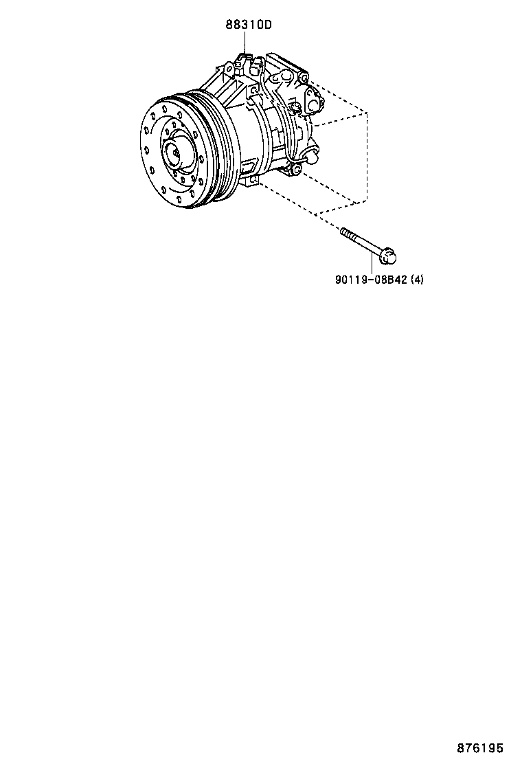 88310-46020 COMPRESSOR ASSY, W/PULLEY product image