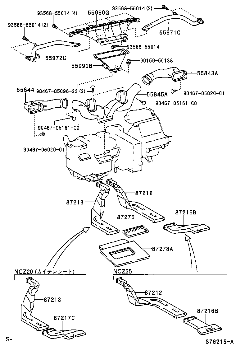 55844-46020 DUCT, HEATER TO REGISTER, NO.2 product image