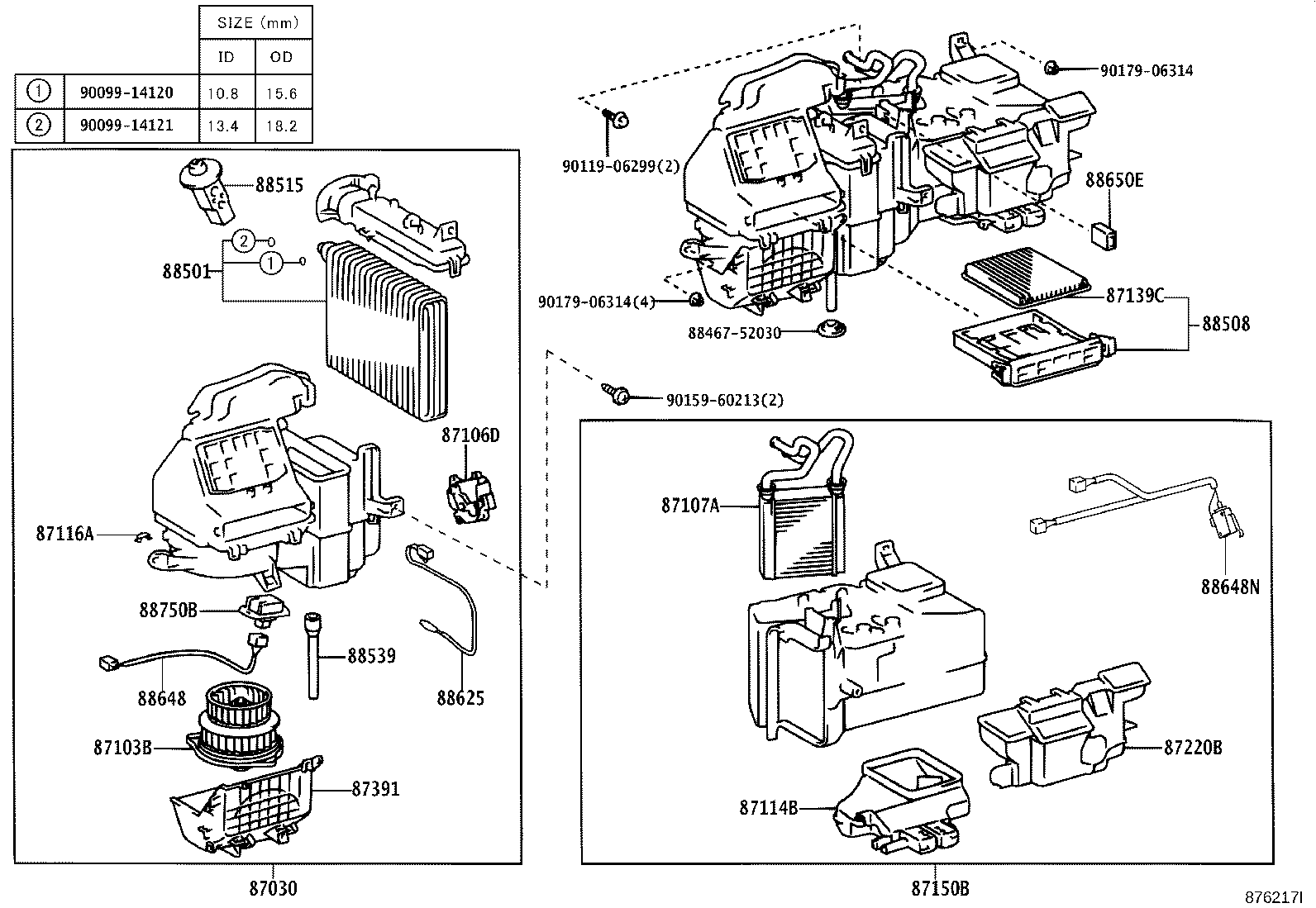 88508-46030 FILTER SUB-ASSY, CLEAN AIR product image