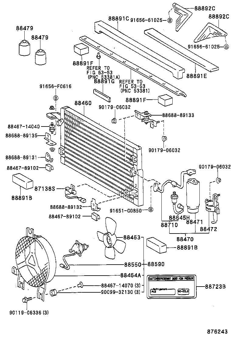 88453-35020 FAN, COOLING (FOR CONDENSER) product image