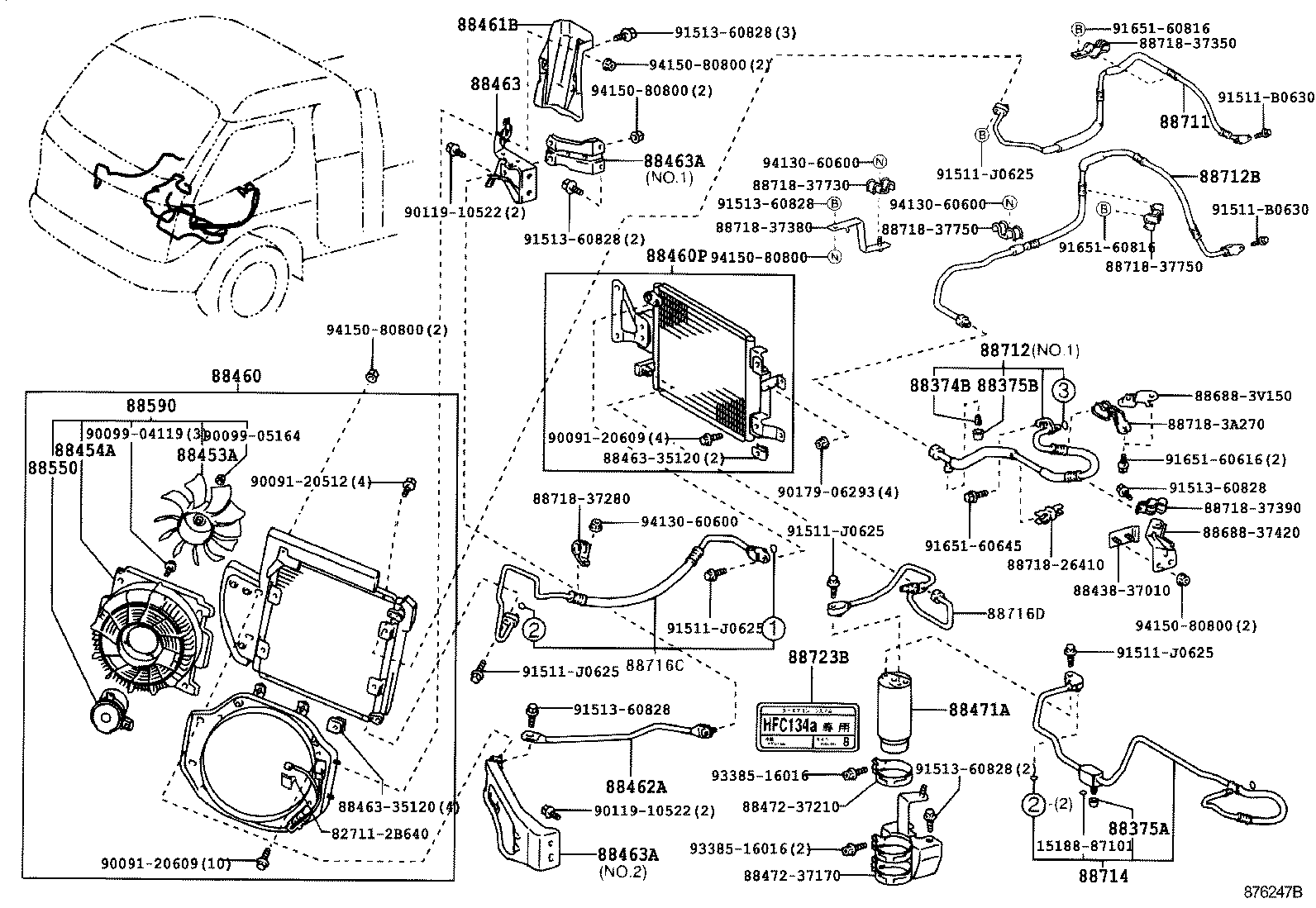 88723-20030 LABEL, COOLER SERVICE CAUTION product image