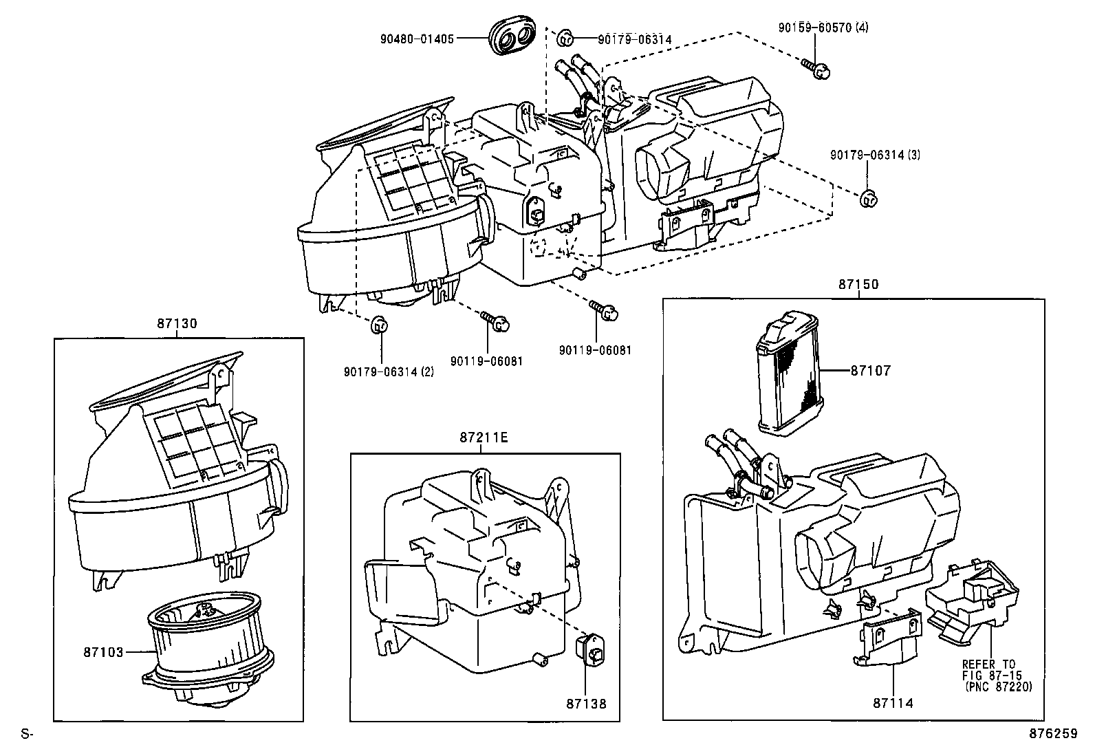 87114-0B010 COVER, HEATER product image