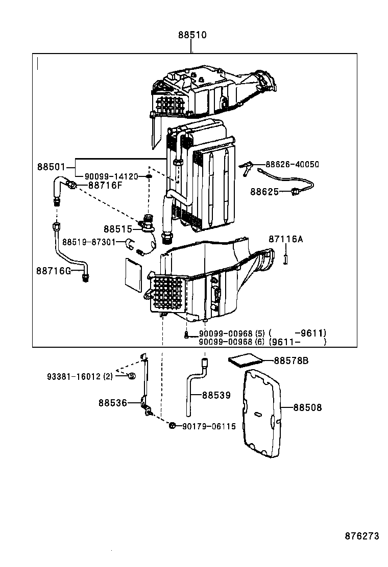 88605-27140 HARNESS SUB-ASSY, COOLER WIRING, NO.1 product image
