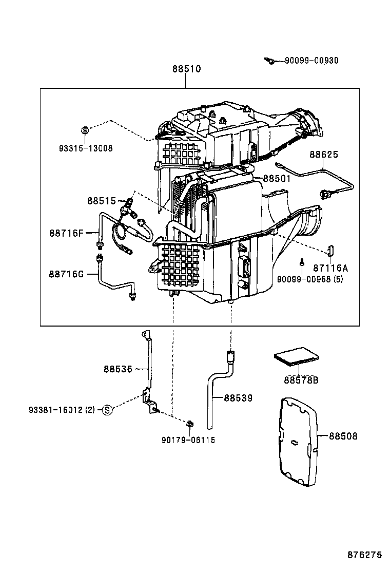 88605-27140 HARNESS SUB-ASSY, COOLER WIRING, NO.1 product image