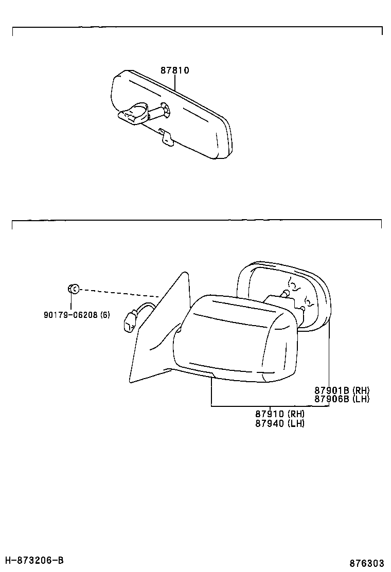 87961-1E840 MIRROR SUB-ASSY, OUTER REAR VIEW, LH product image
