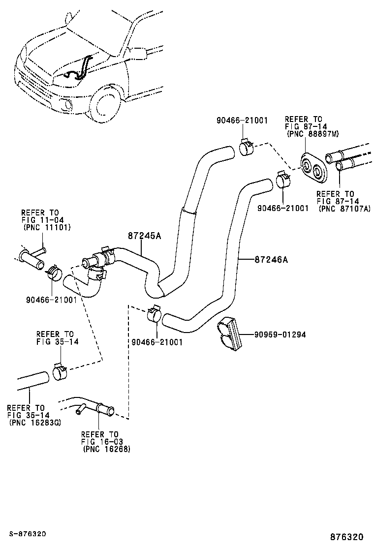 87245-42220 HOSE, HEATER WATER, OUTLET A product image