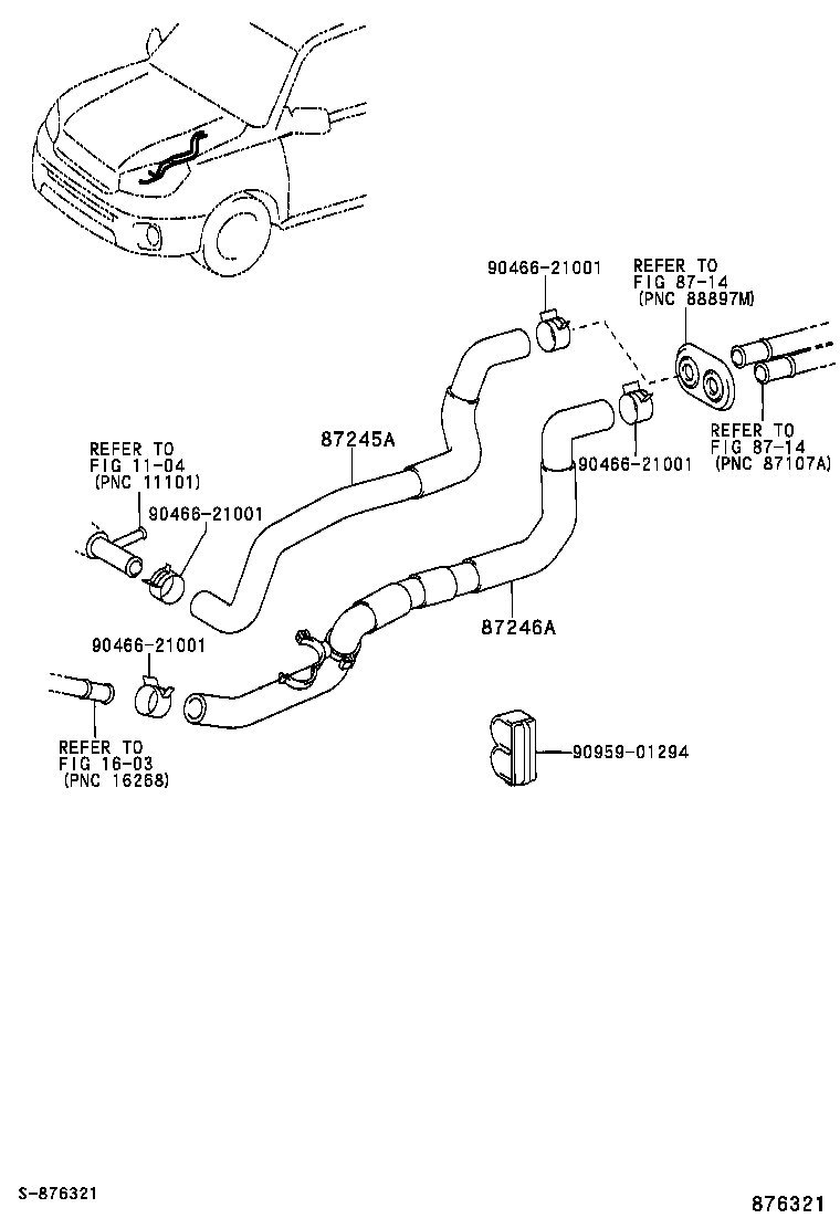 87245-42240 HOSE, HEATER WATER, OUTLET A product image