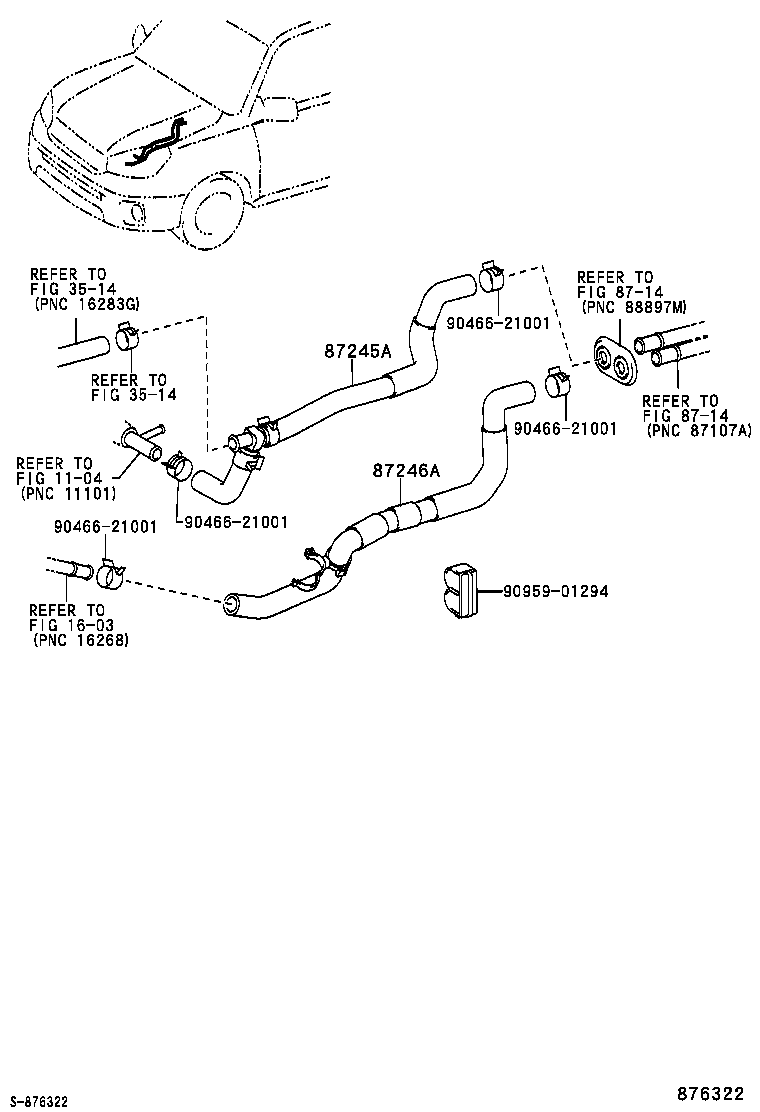 87245-42240 HOSE, HEATER WATER, OUTLET A product image