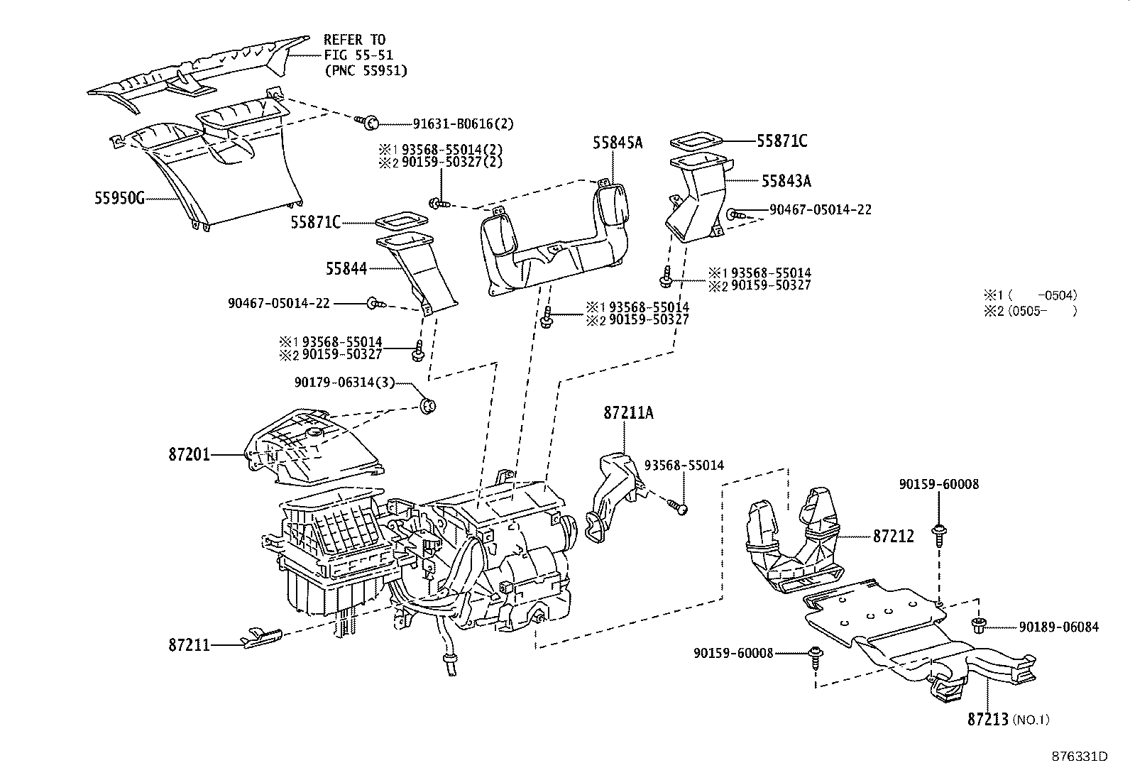 87201-58020 DUCT SUB-ASSY, AIR, NO.1 product image