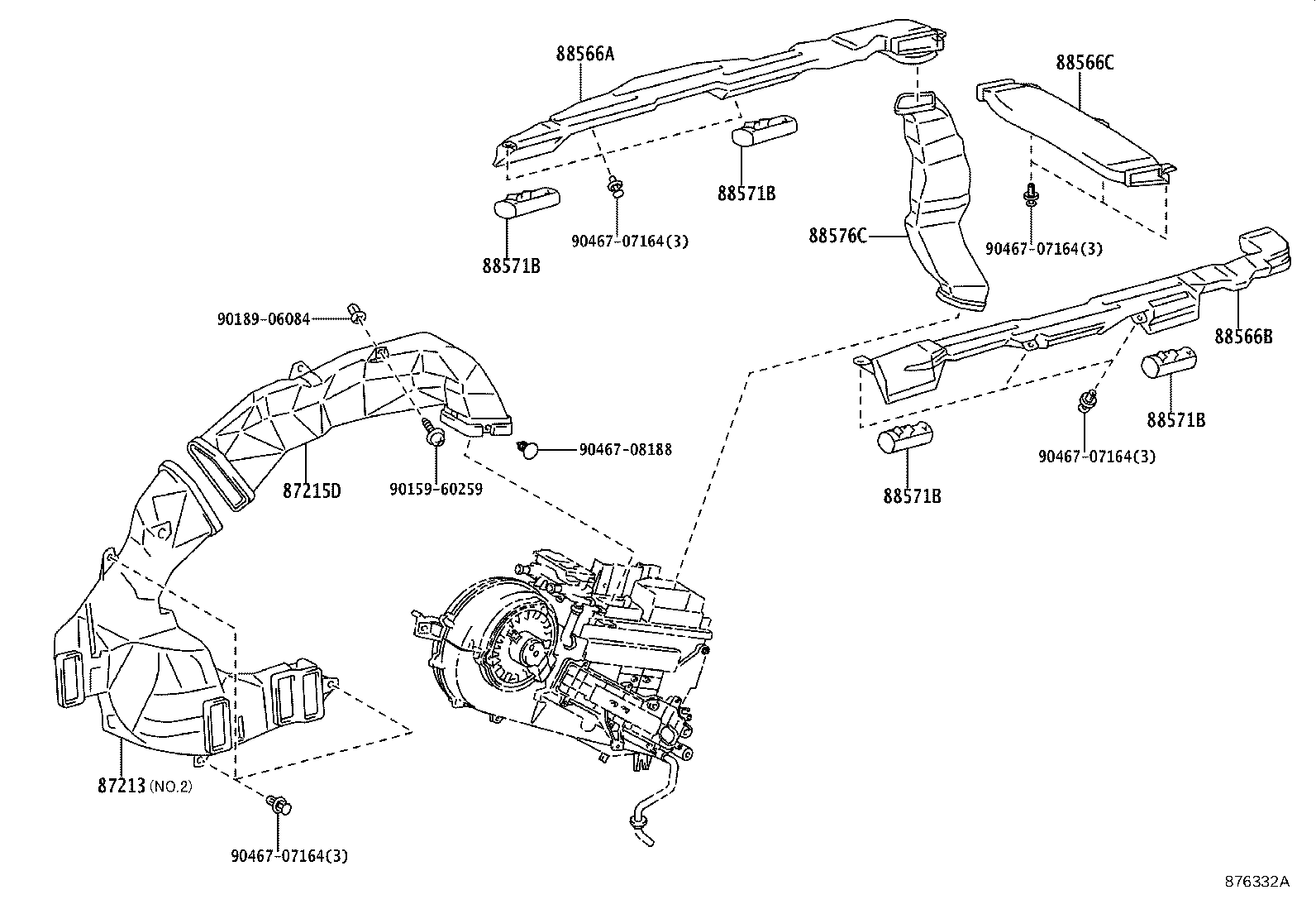 87201-58020 DUCT SUB-ASSY, AIR, NO.1 product image