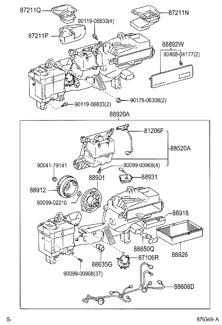 88608-50330 HARNESS SUB-ASSY, WIRING AIR INDICATER, NO.2 product image