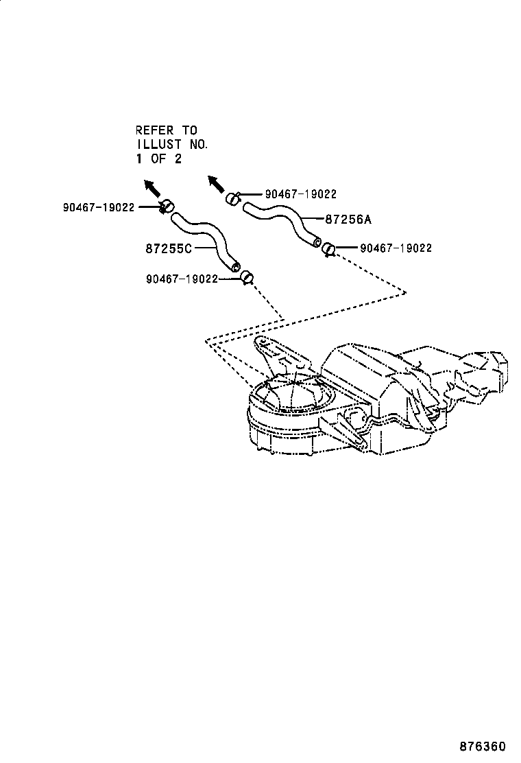 87245-6A050 HOSE, HEATER WATER, OUTLET A product image