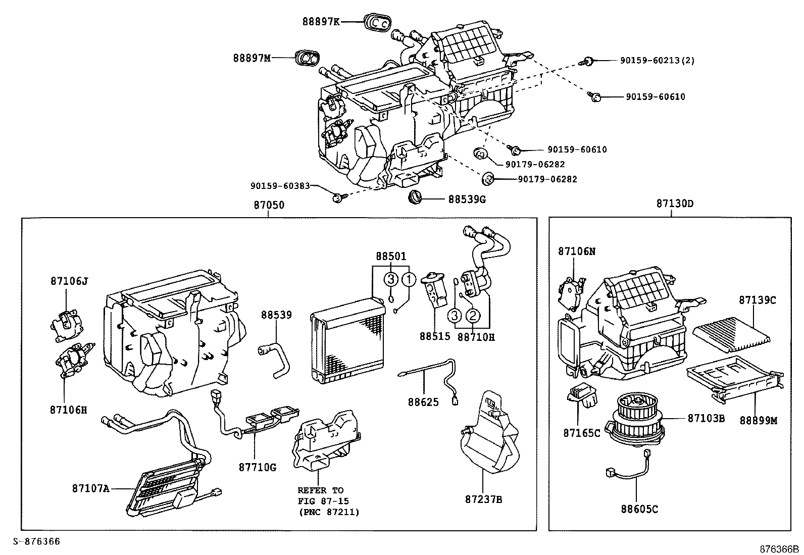 Toyota 87106-47100 SERVO SUB-ASSY, DAMPER(FOR AIRMIX)